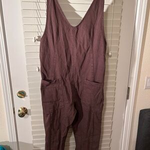 Free People overalls, v-neck, brown